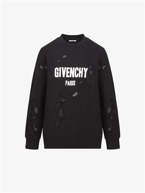 mens givenchy sweater|Givenchy paris sweatshirt destroyed.